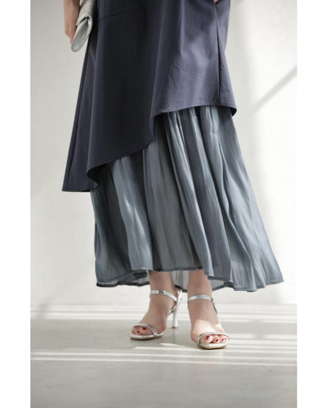 新作9月8日 異素材重なるデザインミディアムワンピース cawaii