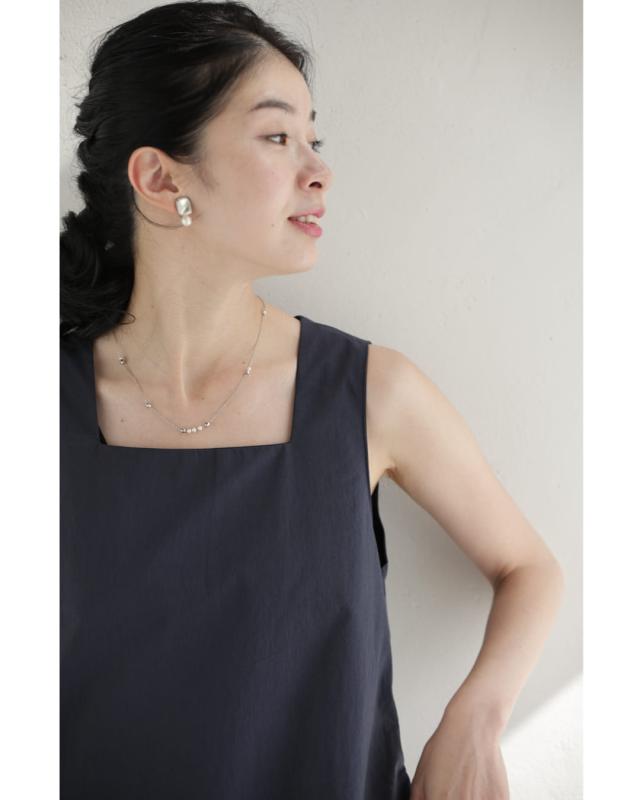 新作9月8日 異素材重なるデザインミディアムワンピース cawaii