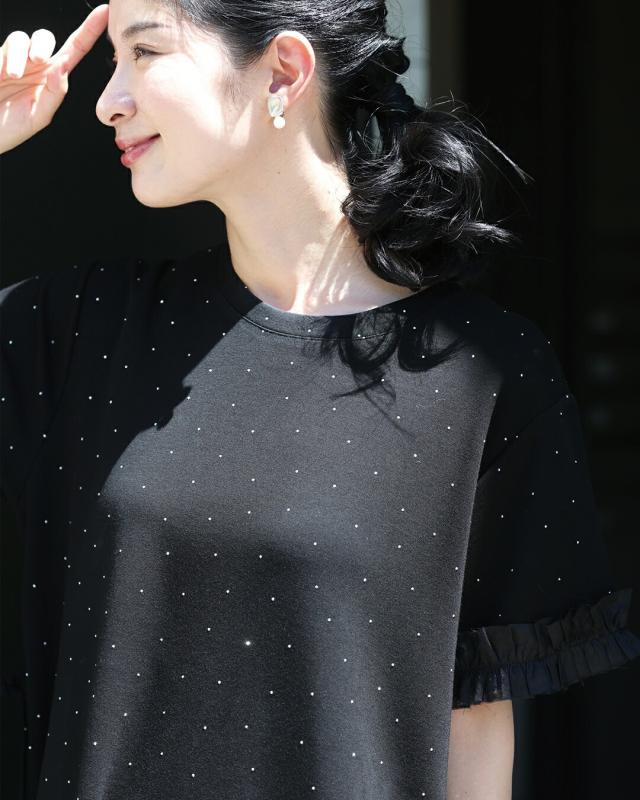 新作8月2日 ラクなのにきちんと見え 星空ワンピース cawaii w61505ps S