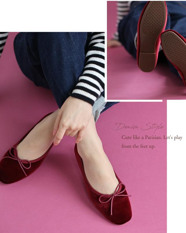 新作10月9日 恋する ベルベットバレエシューズ cawaii w61524ps ブルー ブラウン レッド 楽ちん 靴 軽量  トレンド 女性用 日常 おでかけ 旅行 安定感 高級感 重厚感 温かみ サイズ展開 レディース ファッション 大人 ママ ミセス 30代 40代 50代 60代 新作10月9日 恋する ベルベットバレエシューズ cawaii w61524ps ブルー