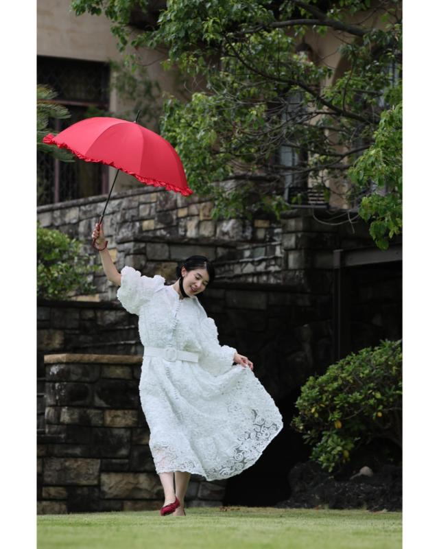 新作9月20日 満開の花咲くブーケロングワンピース（リボンベルト付き