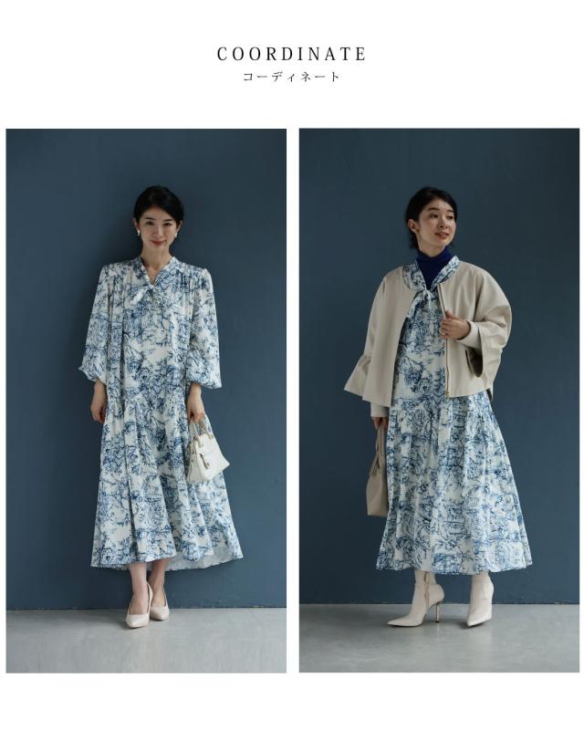 新作10月18日 海を旅する風景画ミディアムワンピース cawaii w61546ps