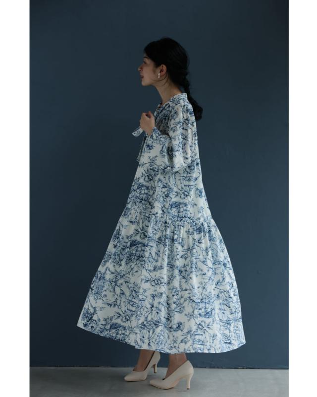 新作10月18日 海を旅する風景画ミディアムワンピース cawaii w61546ps