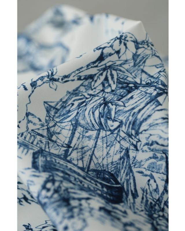 新作10月18日 海を旅する風景画ミディアムワンピース cawaii w61546ps