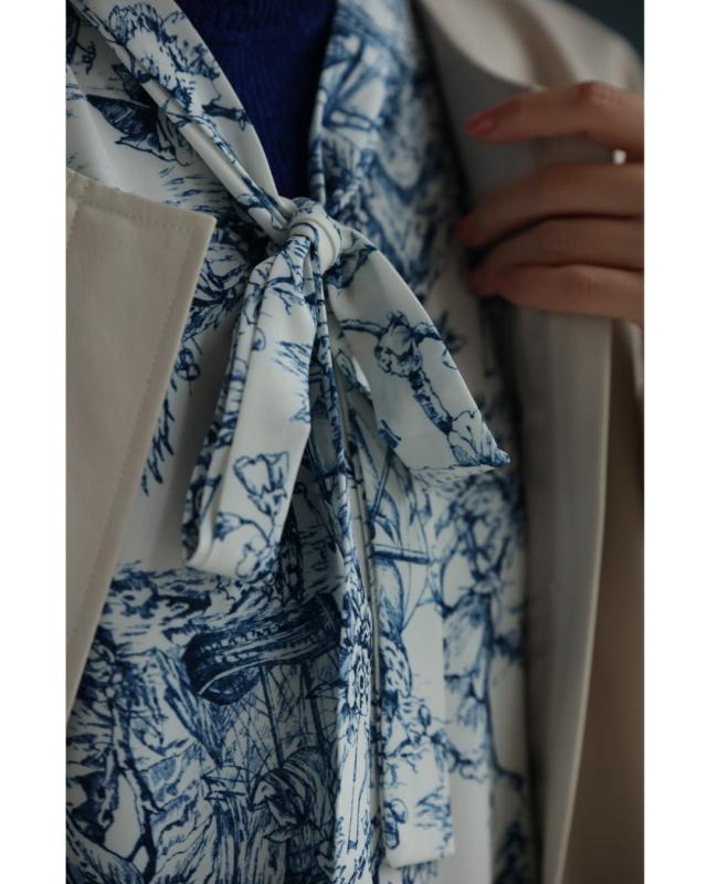 新作10月18日 海を旅する風景画ミディアムワンピース cawaii w61546ps