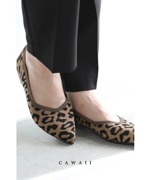 VIVAIAレオパード柄 パンプス ポインテッドトゥ ベージュ系 即購入OK