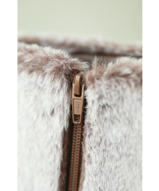 もこもこファーのヒールロングブーツ cawaii wkg00597 レディース ファッション ミセス 30代 40代 50代 ブラウン 茶色 靴 くつ シューズ 22.5cm 23.0cm 23.5cm 24.0cm 24.5cm 25.0cm 秋物 冬物 大人可愛い 日常使い ヘビロテ おでかけ 休日 リゾート