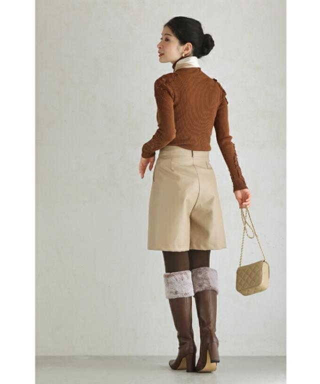 もこもこファーのヒールロングブーツ cawaii wkg00597 レディース ファッション ミセス 30代 40代 50代 ブラウン 茶色 靴 くつ シューズ 22.5cm 23.0cm 23.5cm 24.0cm 24.5cm 25.0cm 秋物 冬物 大人可愛い 日常使い ヘビロテ おでかけ 休日 リゾート