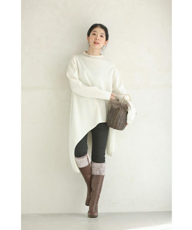 もこもこファーのヒールロングブーツ cawaii wkg00597 レディース ファッション ミセス 30代 40代 50代 ブラウン 茶色 靴 くつ シューズ 22.5cm 23.0cm 23.5cm 24.0cm 24.5cm 25.0cm 秋物 冬物 大人可愛い 日常使い ヘビロテ おでかけ 休日 リゾート