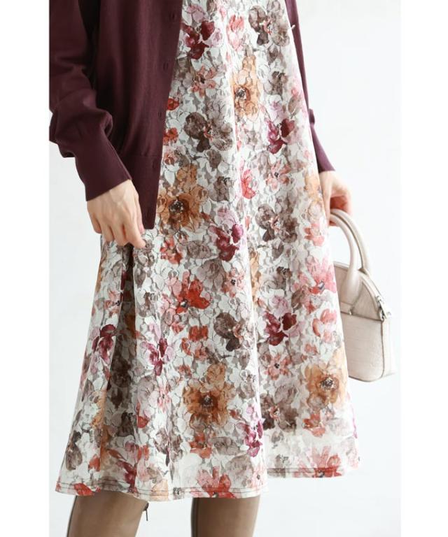 再入荷9月4日 レースに浮かび上がる花灯りミニワンピース cawaii