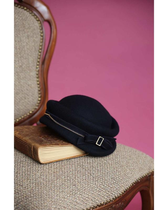 再入荷8月19日 （濃紺）コーデに上品なエッセンスを。クラシカルな帽子