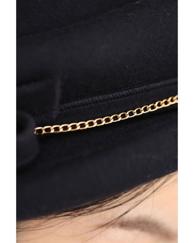 再入荷8月19日 （濃紺）コーデに上品なエッセンスを。クラシカルな帽子