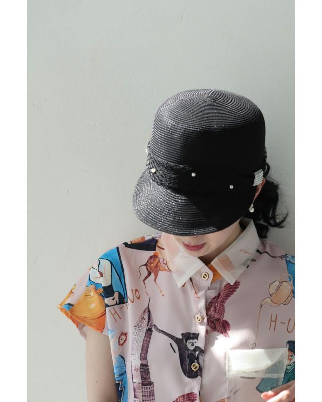 キャップ風麦わら帽子 楽天市場】【特典あり】田中帽子店 婦人用麦わらキャップ Mathis