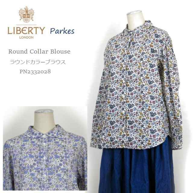 2023秋冬新作] リバティ × パークス ラウンドカラー ブラウス LIBERTY