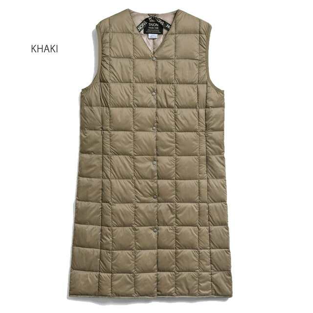 [2023秋冬新作] TAION タイオン  インナーダウン Vネック ロング ダウン ベスト TAION-W001-LONG V NECK LONG DOWN VEST  レディース キャンプ キャンプウェア 800フィルパワー アウトドアの通販は