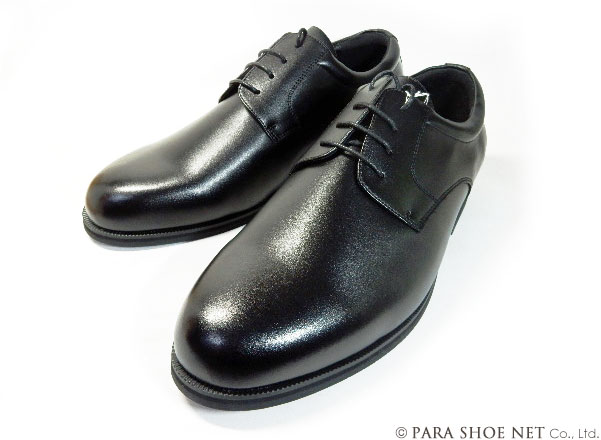 Walkable プレーントゥ ビジネスシューズ 幅広甲高Gワイズ（6E/EEEEEE）黒［紳士靴・大きいサイズ（ビッグサイズ） 27.5cm、28cm（28.0cm）、29cm（29.0cm）、30cm（30.0cm）あり］(NS2091-BLK)