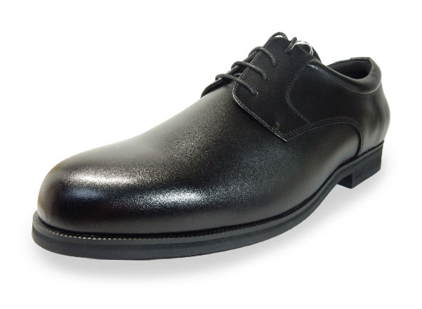 Walkable プレーントゥ ビジネスシューズ 幅広甲高Gワイズ（6E/EEEEEE）黒［紳士靴・大きいサイズ（ビッグサイズ） 27.5cm、28cm（28.0cm）、29cm（29.0cm）、30cm（30.0cm）あり］(NS2091-BLK)