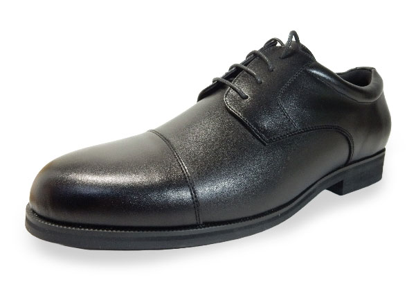 Walkable ストレートチップ ビジネスシューズ 幅広甲高Gワイズ（6E/EEEEEE）黒［紳士靴・大きいサイズ（ビッグサイズ） 27.5cm、28cm（28.0cm）、29cm（29.0cm）、30cm（30.0cm）あり］(NS2092-BLK)