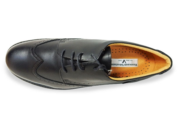 Rinescante Valentiano 本革 ウィングチップ ビジネスシューズ ワイズ4E（EEEE）黒（ブラック）27.5cm 28cm（28.0cm）29cm（29.0cm）30cm（30.0cm） 【大きいサイズ（ビッグサイズ）メンズ革靴・紳士靴】