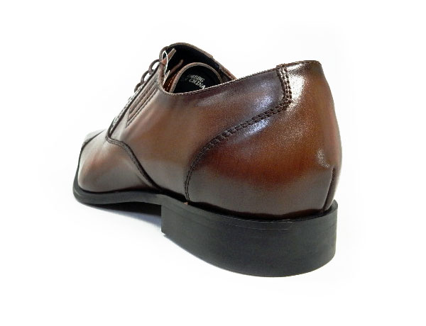 GERODI 本革 セミブローグ ストレートチップ ビジネスシューズ アンティーク茶色 ワイズ 3E（EEE）28cm（28.0cm）、28.5cm、29cm（29.0cm）【大きいサイズ（ビッグサイズ）メンズ 革靴・紳士靴】