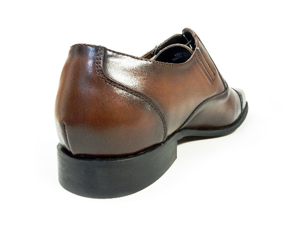 GERODI 本革 セミブローグ ストレートチップ ビジネスシューズ アンティーク茶色 ワイズ 3E（EEE）28cm（28.0cm）、28.5cm、29cm（29.0cm）【大きいサイズ（ビッグサイズ）メンズ 革靴・紳士靴】