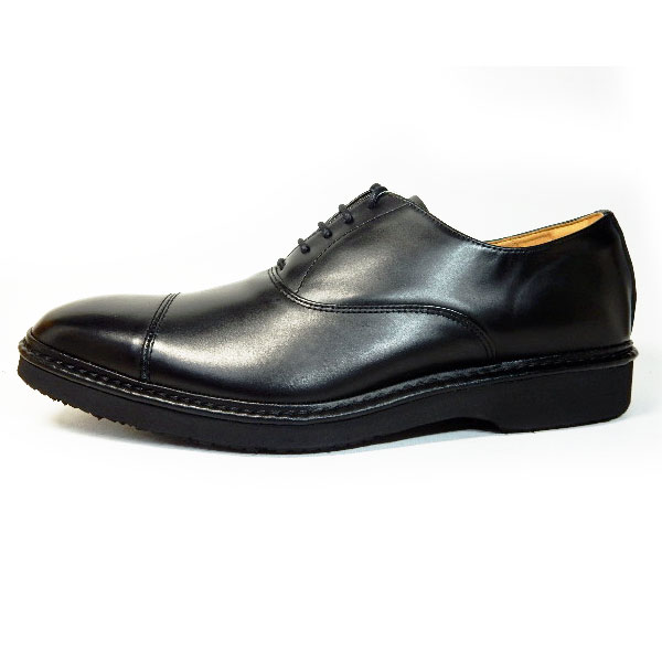 Rinescante Valentiano 本革 内羽根ストレートチップ（キャップトゥ）軽量ビジネスシューズ ワイズ4E（EEEE） 黒 27.5cm 28cm（28.0cm）29cm（29.0cm）30cm（30.0cm） 【大きいサイズ 革靴・紳士靴】(5330k-blk)