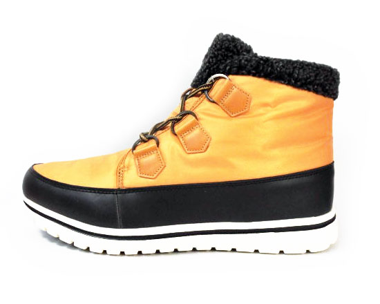 Dect ナイロン防寒ムートンブーツ 防水・防滑ソール イエロー（キャメル）ワイズ3E（EEE）28cm（28.0cm）、29cm（29.0cm）【大きいサイズ（ビッグサイズ）メンズ カジュアルシューズ 紳士靴】【雪道・凍結】