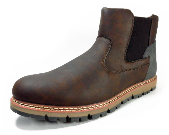 Dect サイドゴアブーツ（防水・防滑ソール）ダークブラウン ワイズ3E（EEE）28cm（28.0cm）、29cm（29.0cm）【大きいサイズ（ビッグサイズ）メンズ カジュアルシューズ 紳士靴】