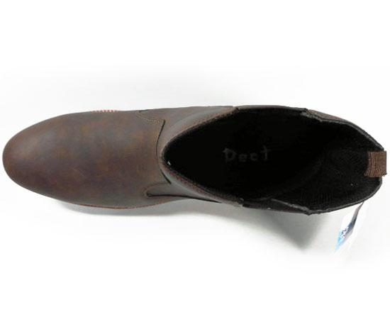 Dect サイドゴアブーツ（防水・防滑ソール）ダークブラウン ワイズ3E（EEE）28cm（28.0cm）、29cm（29.0cm）【大きいサイズ（ビッグサイズ）メンズ カジュアルシューズ 紳士靴】