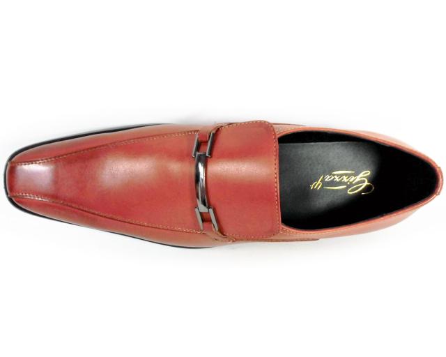 Gixxay 本革 ビットローファー ビジネスシューズ アンティークブラウン（茶色）ワイズ3E（EEE）28cm（28.0cm）、29cm（29.0cm）【大きいサイズ（ビッグサイズ）メンズ革靴・紳士靴】（2856-br）