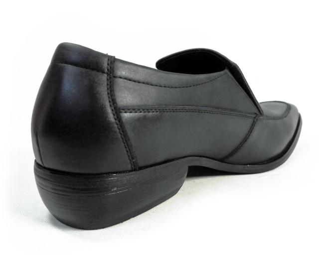 Gixxay 本革 ヴァンプスリッポン ビジネスシューズ アンティークブラック（黒）ワイズ3E（EEE）28cm（28.0cm）、29cm（29.0cm）【大きいサイズ（ビッグサイズ）メンズ革靴・紳士靴】（2857-blk）