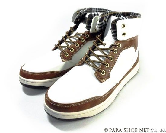 LiBERTO（EDWIN）ハイカットスニーカー（防水・防滑ソール）ホワイト（白）ワイズ3E（EEE）28cm（28.0cm）、29cm（29.0cm）【大きいサイズ（ビッグサイズ）メンズ カジュアルシューズ 紳士靴】