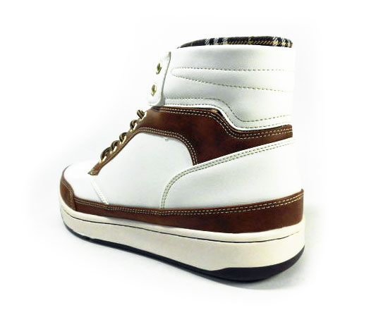 LiBERTO（EDWIN）ハイカットスニーカー（防水・防滑ソール）ホワイト（白）ワイズ3E（EEE）28cm（28.0cm）、29cm（29.0cm）【大きいサイズ（ビッグサイズ）メンズ カジュアルシューズ 紳士靴】