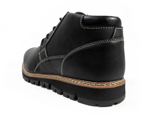 LiBERTO（EDWIN）レースアップブーツ（4cm防水・防滑ソール）黒（ブラック）ワイズ3E（EEE）28cm（28.0cm）、29cm（29.0cm）【大きいサイズ（ビッグサイズ）メンズ カジュアルシューズ 紳士靴】