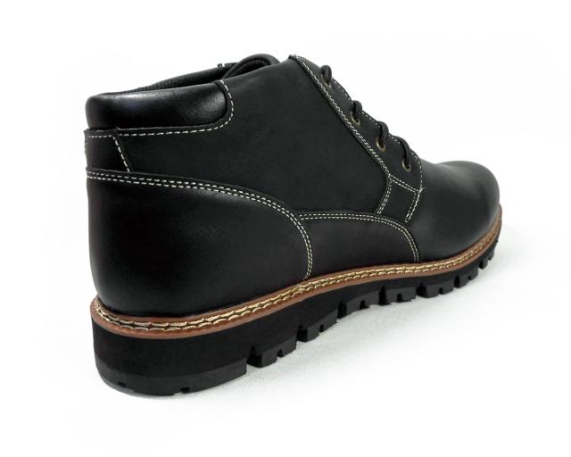 LiBERTO（EDWIN）レースアップブーツ（4cm防水・防滑ソール）黒（ブラック）ワイズ3E（EEE）28cm（28.0cm）、29cm（29.0cm）【大きいサイズ（ビッグサイズ）メンズ カジュアルシューズ 紳士靴】