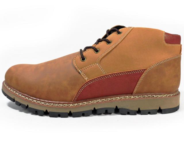 LiBERTO（EDWIN）レースアップブーツ（4cm防水・防滑ソール）キャメル ワイズ3E（EEE）28cm（28.0cm）、29cm（29.0cm）【大きいサイズ（ビッグサイズ）メンズ カジュアルシューズ 紳士靴】