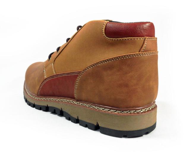 LiBERTO（EDWIN）レースアップブーツ（4cm防水・防滑ソール）キャメル ワイズ3E（EEE）28cm（28.0cm）、29cm（29.0cm）【大きいサイズ（ビッグサイズ）メンズ カジュアルシューズ 紳士靴】