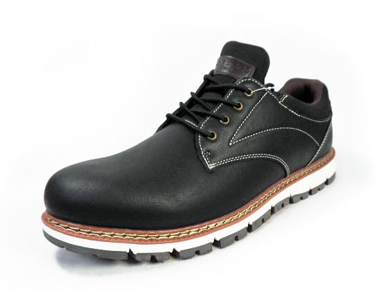 LiBERTO（EDWIN）プレーントゥ カジュアルシューズ（4cm防水・防滑ソール）黒（ブラック）ワイズ3E（EEE）28cm（28.0cm）、29cm（29.0cm）【大きいサイズ（ビッグサイズ）メンズ 紳士靴】（PACC-60646-BLK）