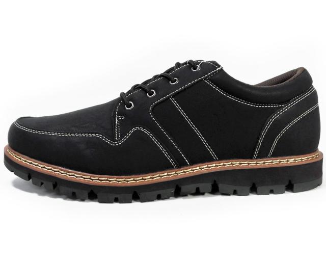 LiBERTO（EDWIN）レザースニーカー（4cm防水・防滑ソール）カジュアルシューズ 黒（ブラック）ワイズ3E（EEE）28cm（28.0cm）、29cm（29.0cm）【大きいサイズ（ビッグサイズ）メンズ 紳士靴】