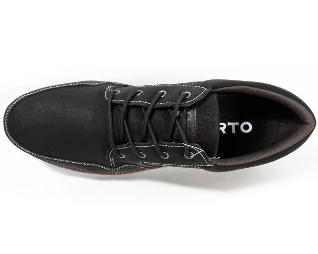 LiBERTO（EDWIN）レザースニーカー（4cm防水・防滑ソール）カジュアルシューズ 黒（ブラック）ワイズ3E（EEE）28cm（28.0cm）、29cm（29.0cm）【大きいサイズ（ビッグサイズ）メンズ 紳士靴】