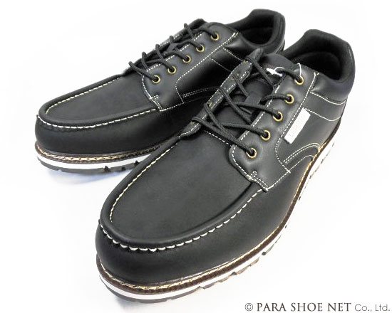 LiBERTO（EDWIN）Uチップ カジュアルシューズ（4cm防水・防滑ソール）黒（ブラック）ワイズ3E（EEE）28cm（28.0cm）、29cm（29.0cm）【大きいサイズ（ビッグサイズ）メンズ 紳士靴】（PACC-60654-BLK）