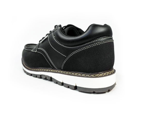 LiBERTO（EDWIN）Uチップ カジュアルシューズ（4cm防水・防滑ソール）黒（ブラック）ワイズ3E（EEE）28cm（28.0cm）、29cm（29.0cm）【大きいサイズ（ビッグサイズ）メンズ 紳士靴】（PACC-60654-BLK）