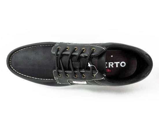 LiBERTO（EDWIN）Uチップ カジュアルシューズ（4cm防水・防滑ソール）黒（ブラック）ワイズ3E（EEE）28cm（28.0cm）、29cm（29.0cm）【大きいサイズ（ビッグサイズ）メンズ 紳士靴】（PACC-60654-BLK）