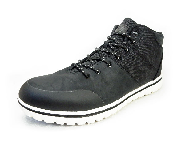 LiBERTO（EDWIN）レースアップ ナイロンブーツ（4cm防水・防滑ソール）カジュアルシューズ 黒（ブラック）ワイズ3E（EEE）28cm（28.0cm）、29cm（29.0cm）【大きいサイズ（ビッグサイズ）メンズ 紳士靴】