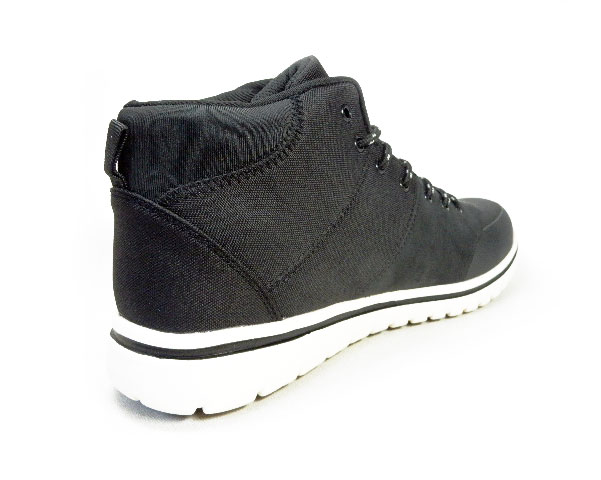 LiBERTO（EDWIN）レースアップ ナイロンブーツ（4cm防水・防滑ソール）カジュアルシューズ 黒（ブラック）ワイズ3E（EEE）28cm（28.0cm）、29cm（29.0cm）【大きいサイズ（ビッグサイズ）メンズ 紳士靴】