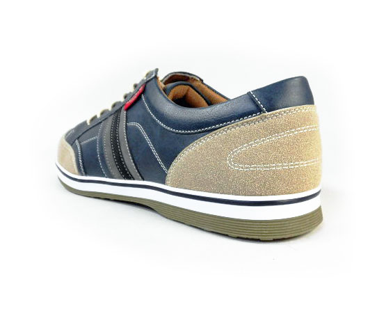 AMERICANINO（EDWIN）レザースニーカー カジュアルシューズ ネイビー（紺色）ワイズ3E（EEE）28cm（28.0cm）、29cm（29.0cm）、30cm（30.0cm）【大きいサイズ（ビッグサイズ）メンズ紳士靴】