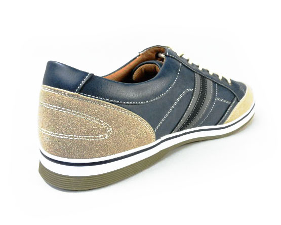 AMERICANINO（EDWIN）レザースニーカー カジュアルシューズ ネイビー（紺色）ワイズ3E（EEE）28cm（28.0cm）、29cm（29.0cm）、30cm（30.0cm）【大きいサイズ（ビッグサイズ）メンズ紳士靴】