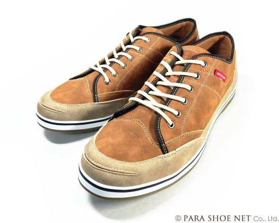AMERICANINO（EDWIN）レザースニーカー カジュアルシューズ アンティークブラウン（茶色）ワイズ3E（EEE）28cm（28.0cm）、29cm（29.0cm）、30cm（30.0cm）【大きいサイズ（ビッグサイズ）メンズ紳士靴】