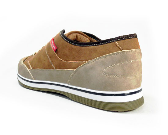 AMERICANINO（EDWIN）レザースニーカー カジュアルシューズ アンティークブラウン（茶色）ワイズ3E（EEE）28cm（28.0cm）、29cm（29.0cm）、30cm（30.0cm）【大きいサイズ（ビッグサイズ）メンズ紳士靴】