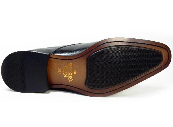 GERODI 本革 内羽根ストレートチップ（キャップトゥ）ビジネスシューズ 黒 ワイズ 3E（EEE）28cm（28.0cm）、28.5cm、29cm（29.0cm）【大きいサイズ（ビッグサイズ）メンズ 革靴・紳士靴】